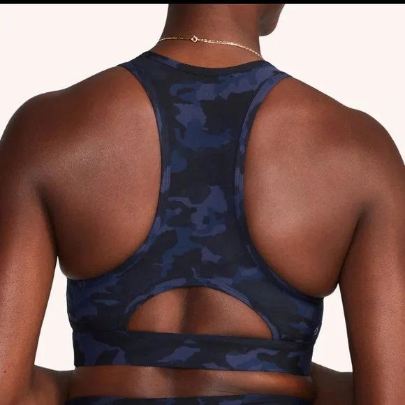 Peloton Cadent Cycle Workout Gym Printed High-Neck Racerback Sports Bra Size Med - Picture 5 of 5